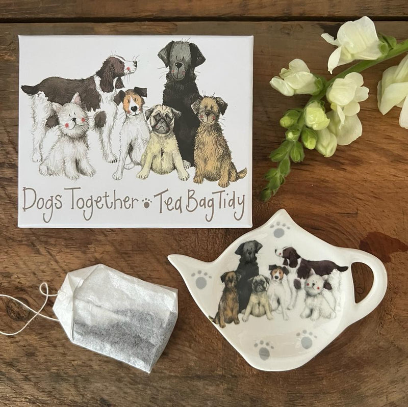 TB01 Dogs Together Tea Bag Tidy