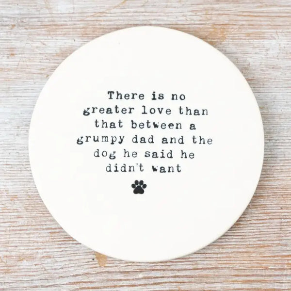 Dog Dad Coaster By Gainsborough Giftware