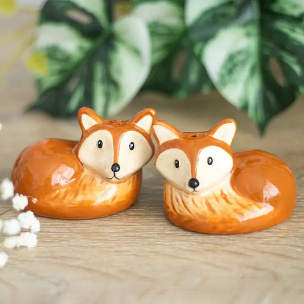 Fox Shaped Salt & Pepper Shakers By Something Different