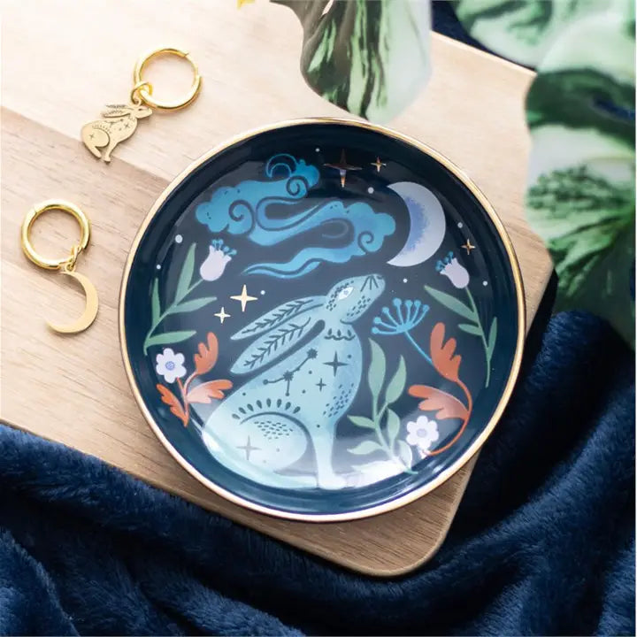 98324 Midnight Hare Trinket Dish