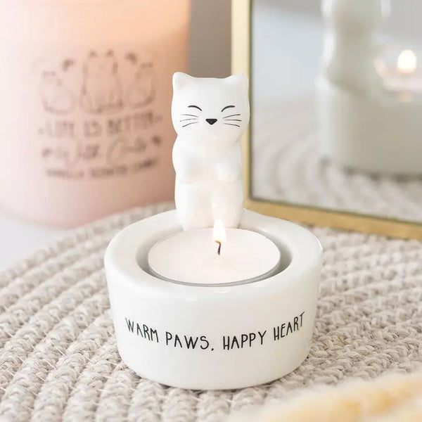 Happy Cat Tealight Holder
