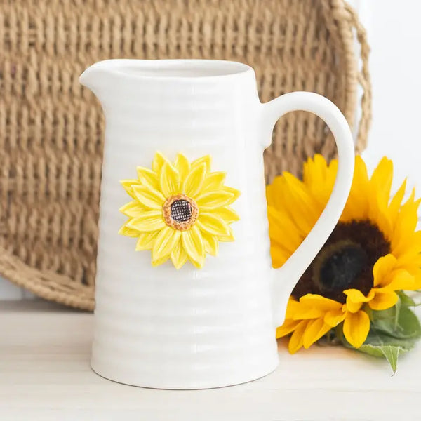 52225 Sunflower Ceramic Jug