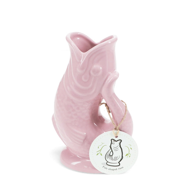 Pink Ceramic Fish Jug By Rex London