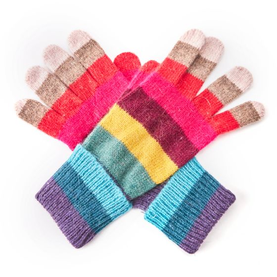 G2207 Beige Stripe Gloves