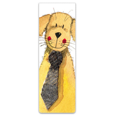 BM53 Happy Chaps Dog Magnetic Bookmark By Alex Clark Art