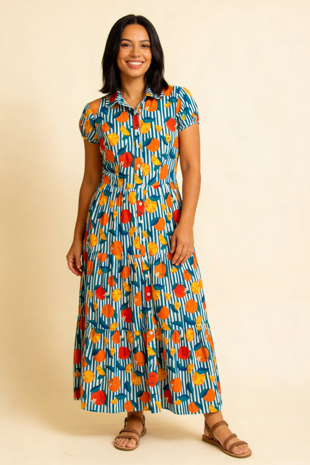 oranges print dress Molly in – Pretty Vacant status_Core AU 4% Elastane Machine wash Primrose 18th Century Shoes SIZE:S / 4-6