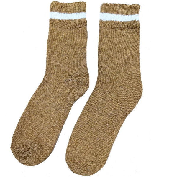 MWS072 Mustard Plain Wool Socks (UK 7-11)
