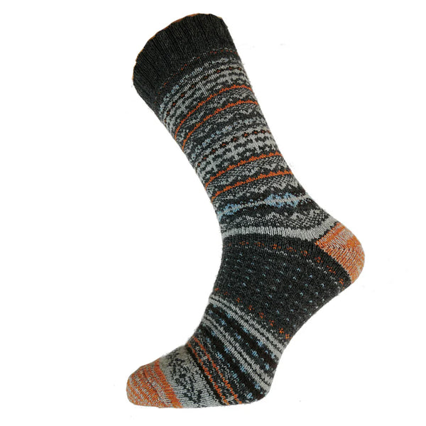 MWS188 Brown and Grey Wool Socks (UK 7-11)