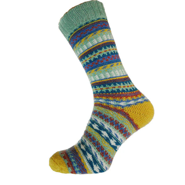 MWS190 Yellow Heeled Wool Socks (UK 7-11)