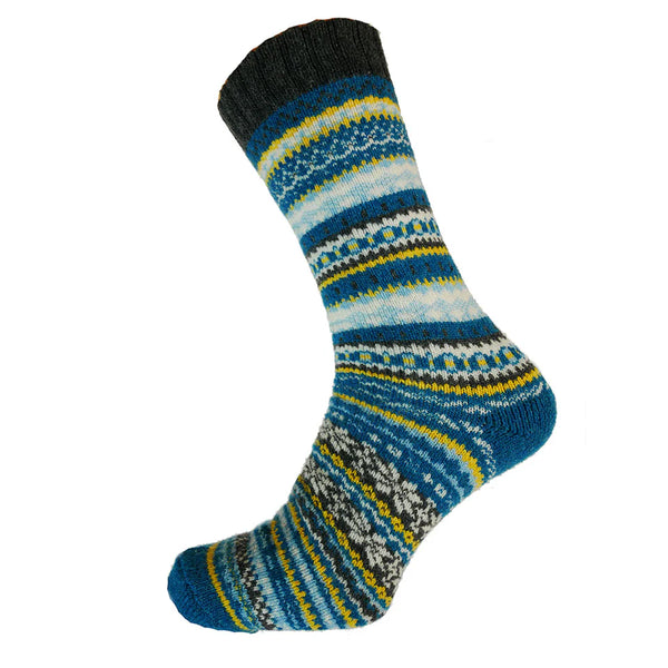 MWS193 Teal Wool Blend Socks (UK 7-11)