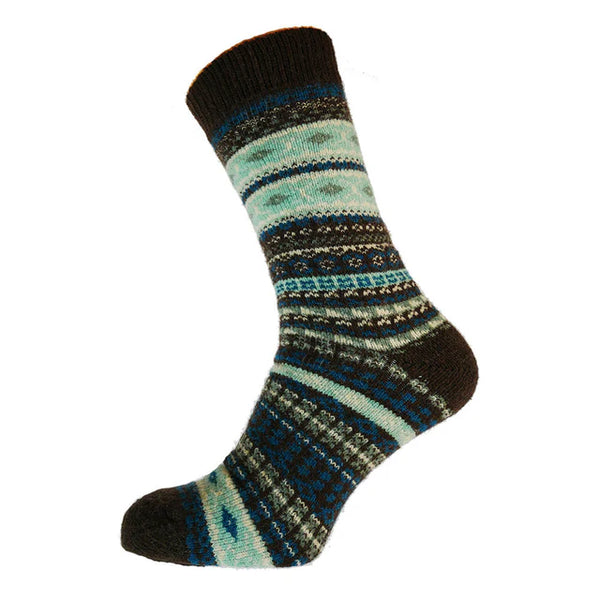 MWS198 Green Wool Blend Socks (UK 7-11)