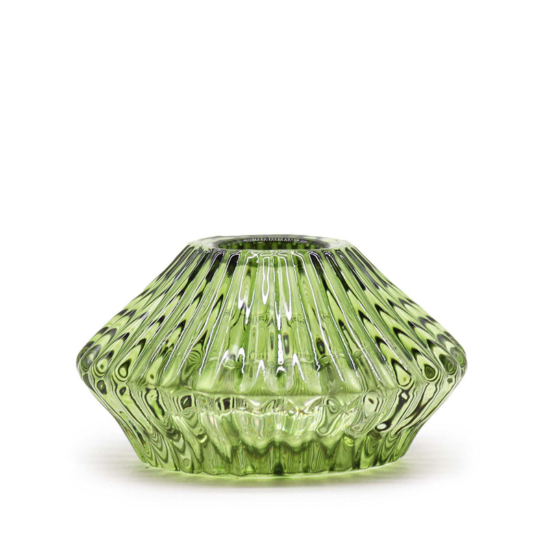 Garden Jade Flower Flip Glass Candle Holder