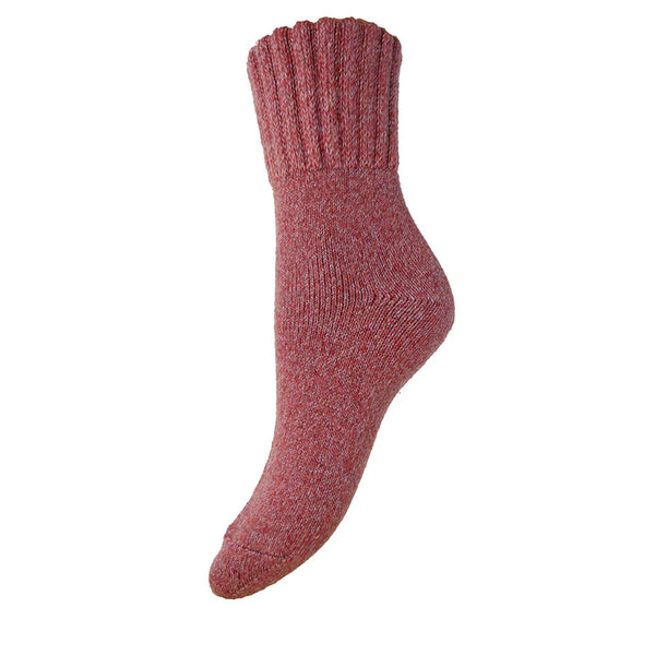 WS587 Thick Plum Wool Blend Socks (UK4-7)
