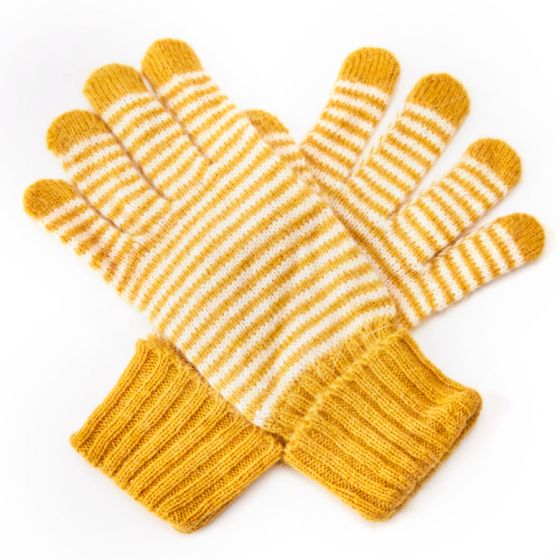 G1939 Stripe Gloves Mustard
