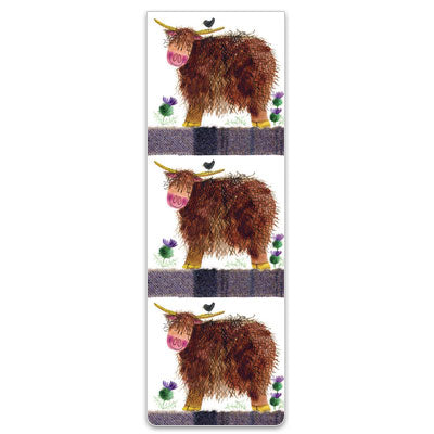 BM47 Hamish Highland Cow Magnetic Bookmark By Alex Clark Art