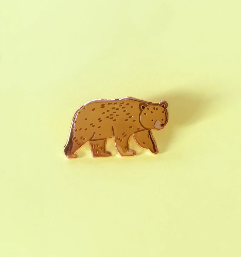 Enamel Pin Bear by Tom Hardwick