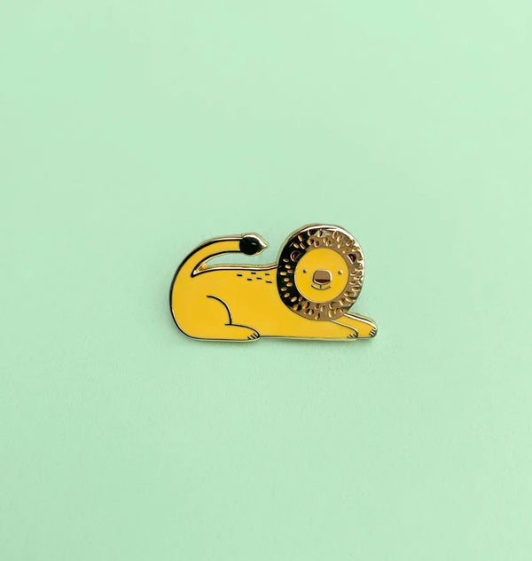 Enamel Pin Lion by Tom Hardwick